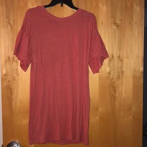 NWT coral dress with slight bell sleeve